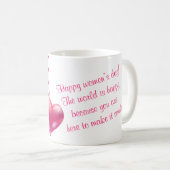 幸せな女性の日!3月8日国際的祝 コーヒーマグカップ (正面右)