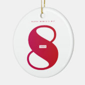 幸せな女性の日！3月8日国際的祝 セラミックオーナメント (左)