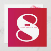 幸せな女性の日！3月8日国際的祝 招待状 (正面/裏面)