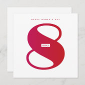 幸せな女性の日！3月8日国際的祝 招待状 (正面/裏面)