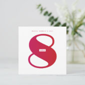 幸せな女性の日！3月8日国際的祝 招待状 (スタンド正面)