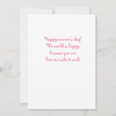 幸せな女性の日!3月8日国際的祝 招待状 (裏面)