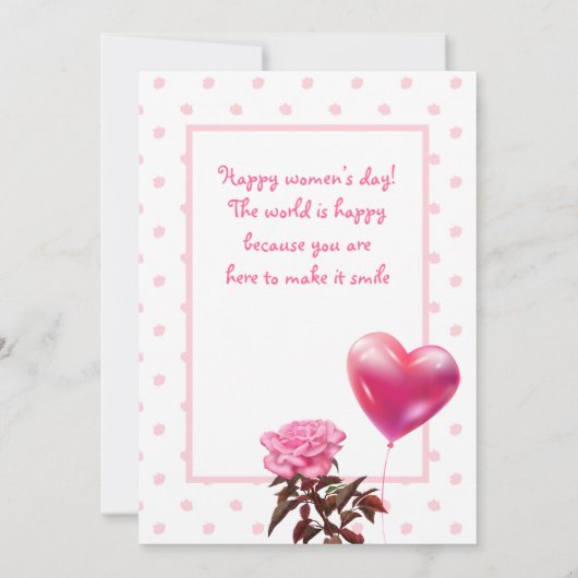 幸せな女性の日!3月8日国際的祝 招待状 (裏面)