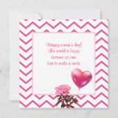 幸せな女性の日！3月8日国際的祝 招待状 (裏面)