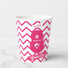 幸せな女性の日！3月8日国際的祝 紙コップ