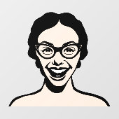 幸せな女性 ウィンドウサイン (シート)