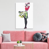 幸せな女性 キャンバスプリント (インサイチュ (リビング))