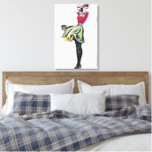 幸せな女性 キャンバスプリント (インサイチュ (寝室))