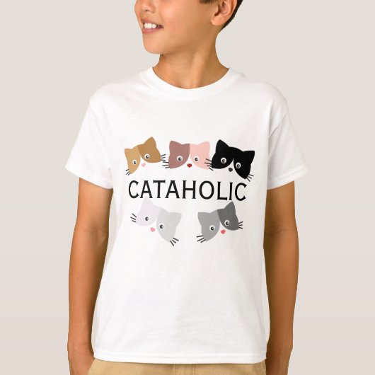 幸せな好奇心の子猫 Tシャツ (正面)