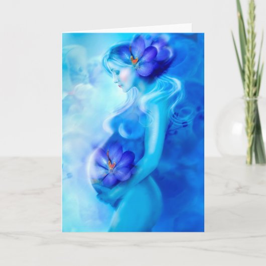 幸せな妊娠のカード 案内状 (正面)