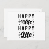 幸せな妻が幸せな人生 ポストカード (正面/裏面)