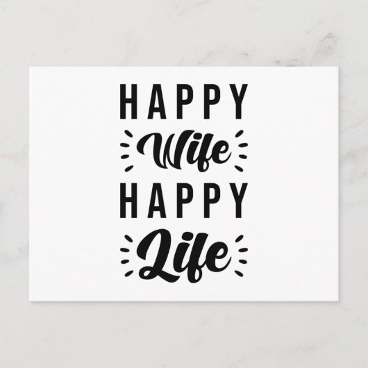 幸せな妻が幸せな人生 ポストカード (正面)