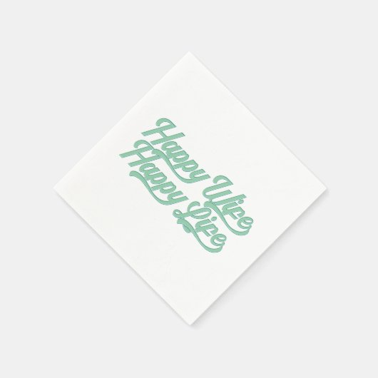 幸せな妻と幸せな人生お母さんの日 | 紙ナプキン スタンダードカクテルナプキン (角)