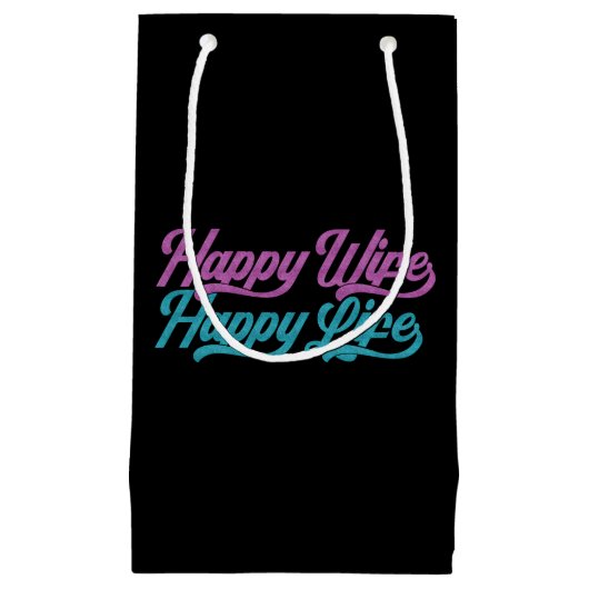 幸せな妻と幸せな人生の母の日|抱き枕 スモールペーパーバッグ (正面)