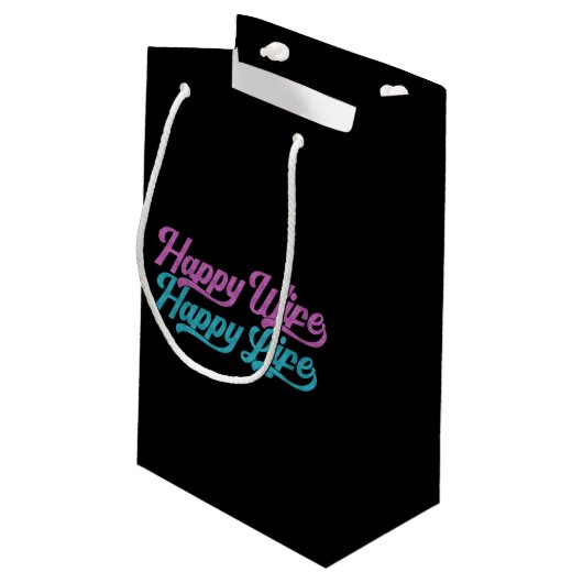 幸せな妻と幸せな人生の母の日|抱き枕 スモールペーパーバッグ (裏面アングル)