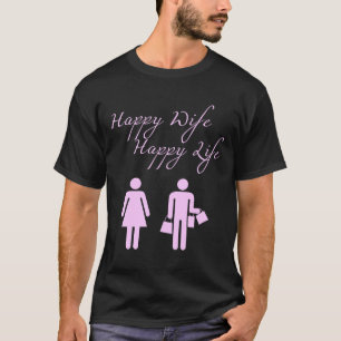 幸せな妻の幸せな生命女性 Tシャツ