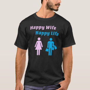 幸せな妻の幸せな生命2色 Tシャツ