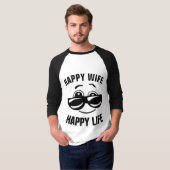 幸せな妻HAPPY LIFE Tシャツ (正面フル)