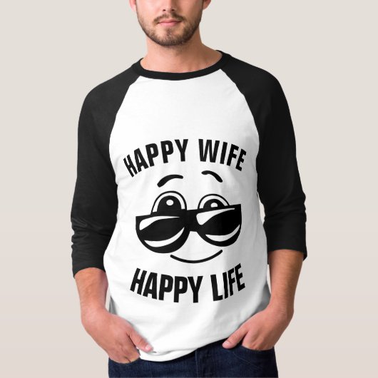 幸せな妻HAPPY LIFE Tシャツ (正面)