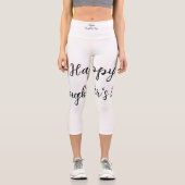 幸せな娘の日si.ple名前ミニマル文字tを追加 カプリレギンス (正面)