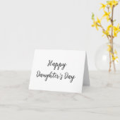 幸せな娘の日si.ple名前ミニマル文字tを追加 カード (黄色い花)