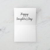 幸せな娘の日si.ple名前ミニマル文字tを追加 カード (内部)