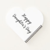 幸せな娘の日si.ple名前ミニマル文字tを追加 ノートブック (裏面)