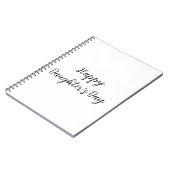 幸せな娘の日si.ple名前ミニマル文字tを追加 ノートブック (左側)