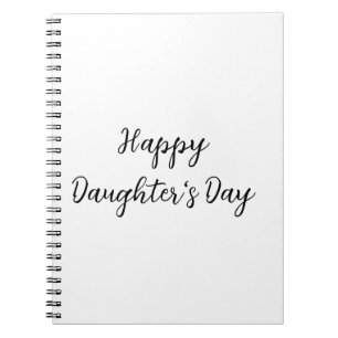 幸せな娘の日si.ple名前ミニマル文字tを追加 ノートブック