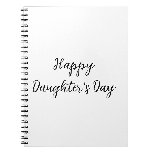 幸せな娘の日si.ple名前ミニマル文字tを追加 ノートブック (正面)
