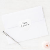 幸せな娘の日si.ple名前ミニマル文字tを追加 ハートシール (封筒)