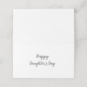 幸せな娘の日si.ple名前ミニマル文字tを追加 プレイスカード (外部開封)