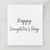 幸せな娘の日si.ple名前ミニマル文字tを追加 プレイスカード (内部開封)