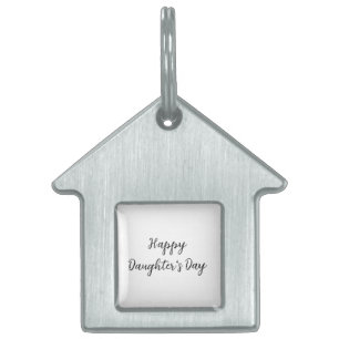 幸せな娘の日si.ple名前ミニマル文字tを追加 ペットネームタグ