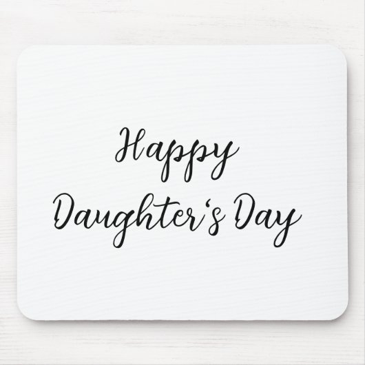 幸せな娘の日si.ple名前ミニマル文字tを追加 マウスパッド (正面)
