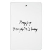 幸せな娘の日si.ple名前ミニマル文字tを追加 ミニクリップボード (裏面)