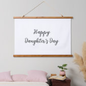 幸せな娘の日si.ple名前ミニマル文字tを追加 吊り下げ型タペストリー (寝室)