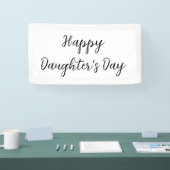 幸せな娘の日si.ple名前ミニマル文字tを追加 横断幕 (トレードショー)
