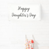 幸せな娘の日si.ple名前ミニマル文字tを追加 横断幕 (インサイチュ)