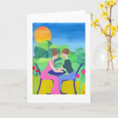 幸せな婚約 カード (黄色い花)