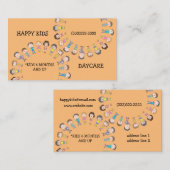 幸せな子ど遊もたちのかわいいデイケアサービス 名刺 (正面/裏面)