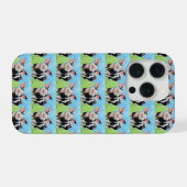 幸せな子ぶたの絵 iPhoneケース (裏面横)