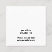 幸せな子供たちがいるスクールバス スクエア名刺 (裏面)