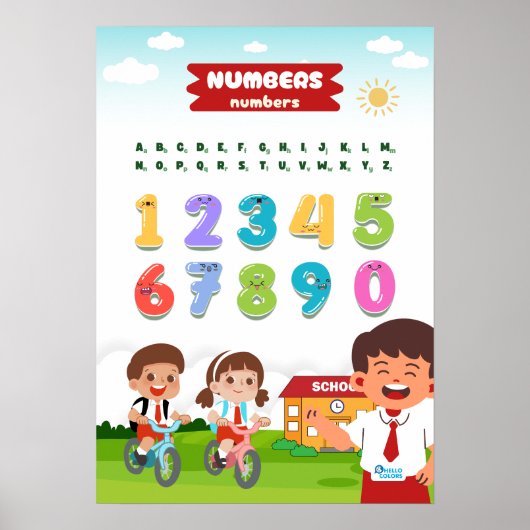 幸せな子供たちの数字 ポスター (正面)