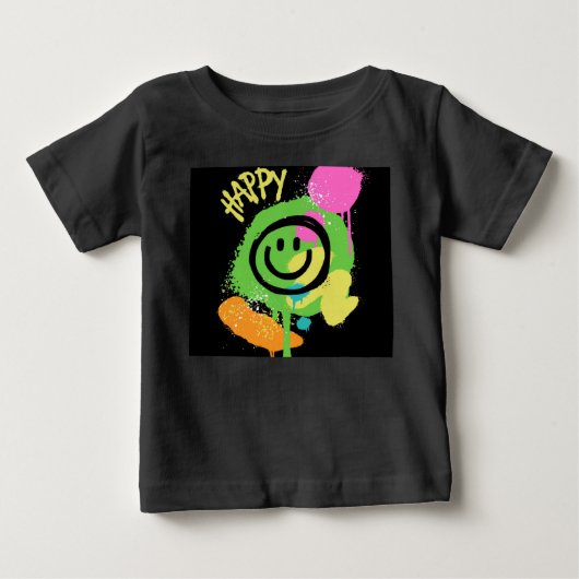 幸せな子供たち+キャンディのTシャツ ベビーTシャツ (正面)