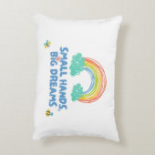 幸せな子供の日スモールハンズ、大きな夢 アクセントクッション (裏面(縦))