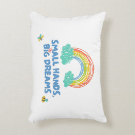 幸せな子供の日スモールハンズ、大きな夢 アクセントクッション