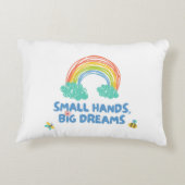 幸せな子供の日スモールハンズ、大きな夢 アクセントクッション (裏面)