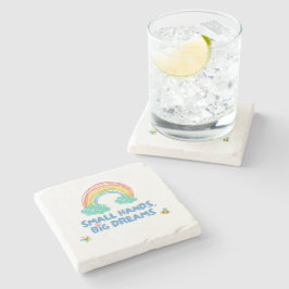 幸せな子供の日スモールハンズ、大きな夢 ストーンコースター