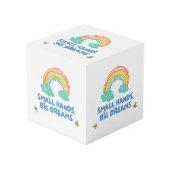 幸せな子供の日スモールハンズ、大きな夢 フォトキューブ (正面アングル)